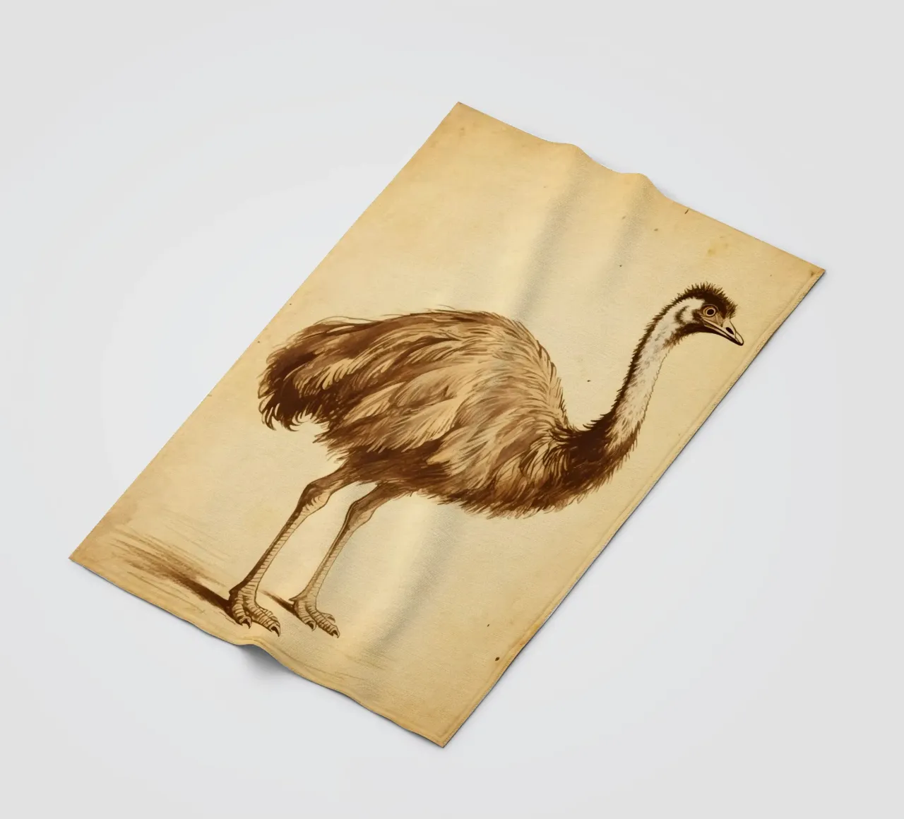 Uccello Emu coperta in pile da knowledge