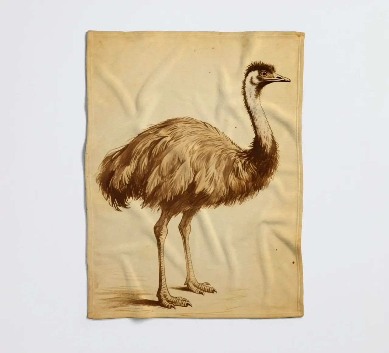 Uccello Emu coperta in pile da knowledge