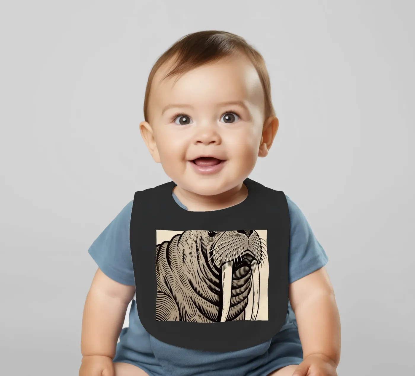 Walrus baby bib by knowledge