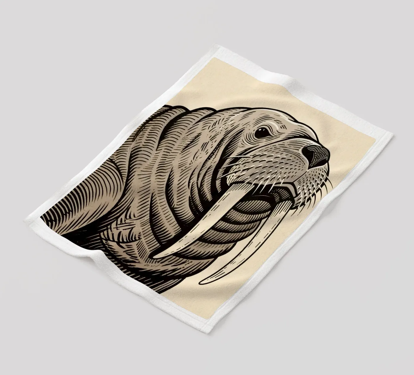 Walross Fleecedecke von knowledge