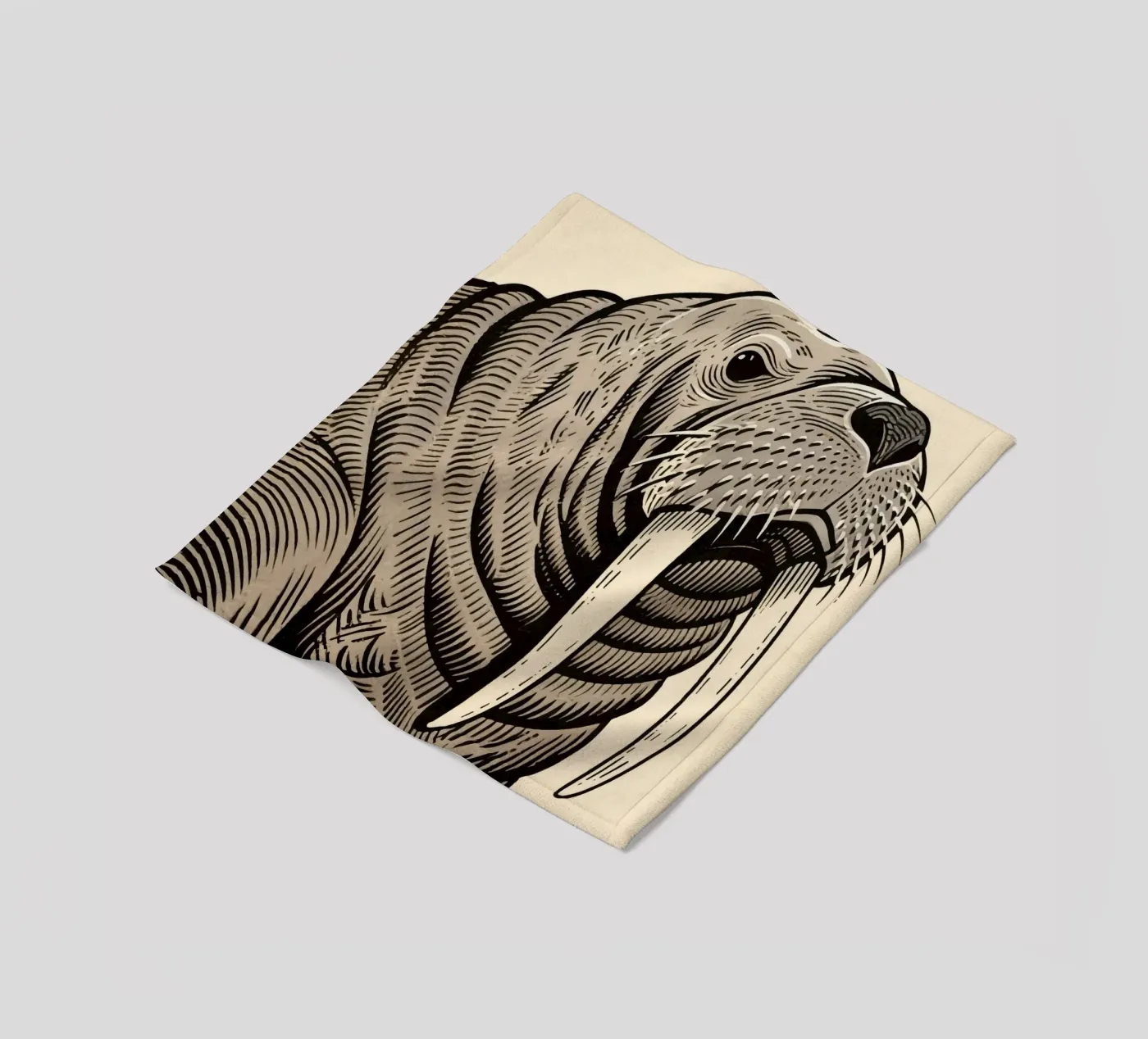 Walross Fleecedecke von knowledge