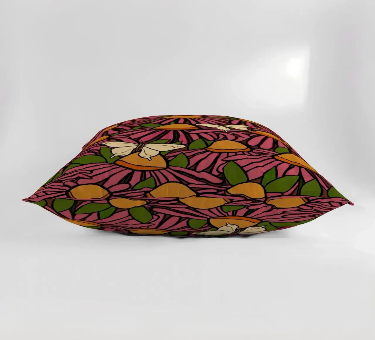 Echinacea and butterflies cuscino da TijanaArtStudio88