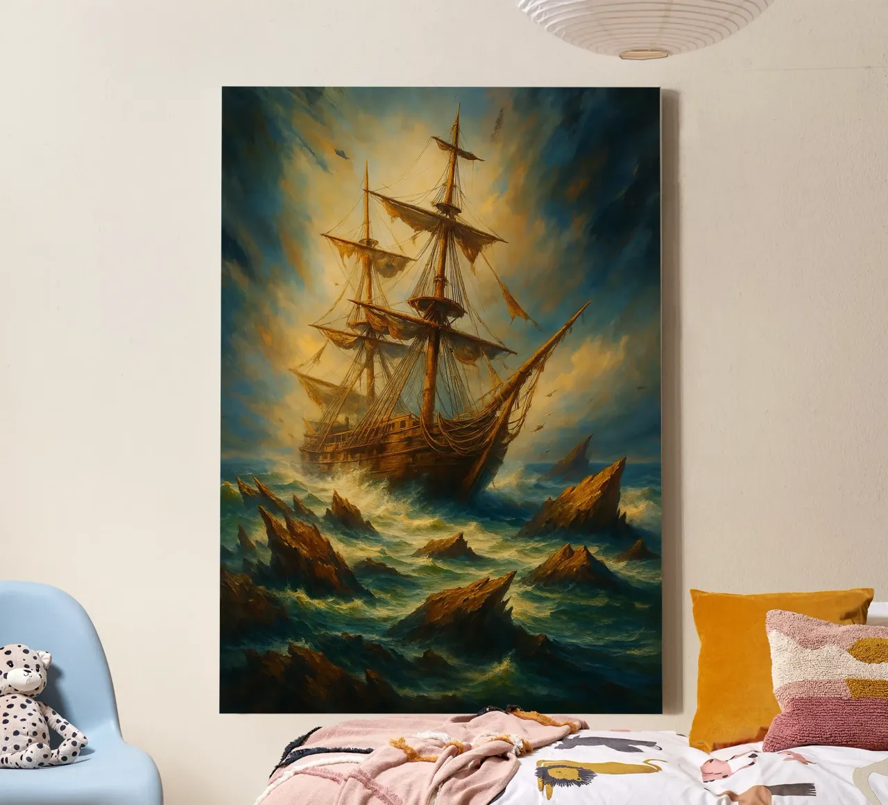 The Phinisi ship view photography canvas with Floater frame by landtengs