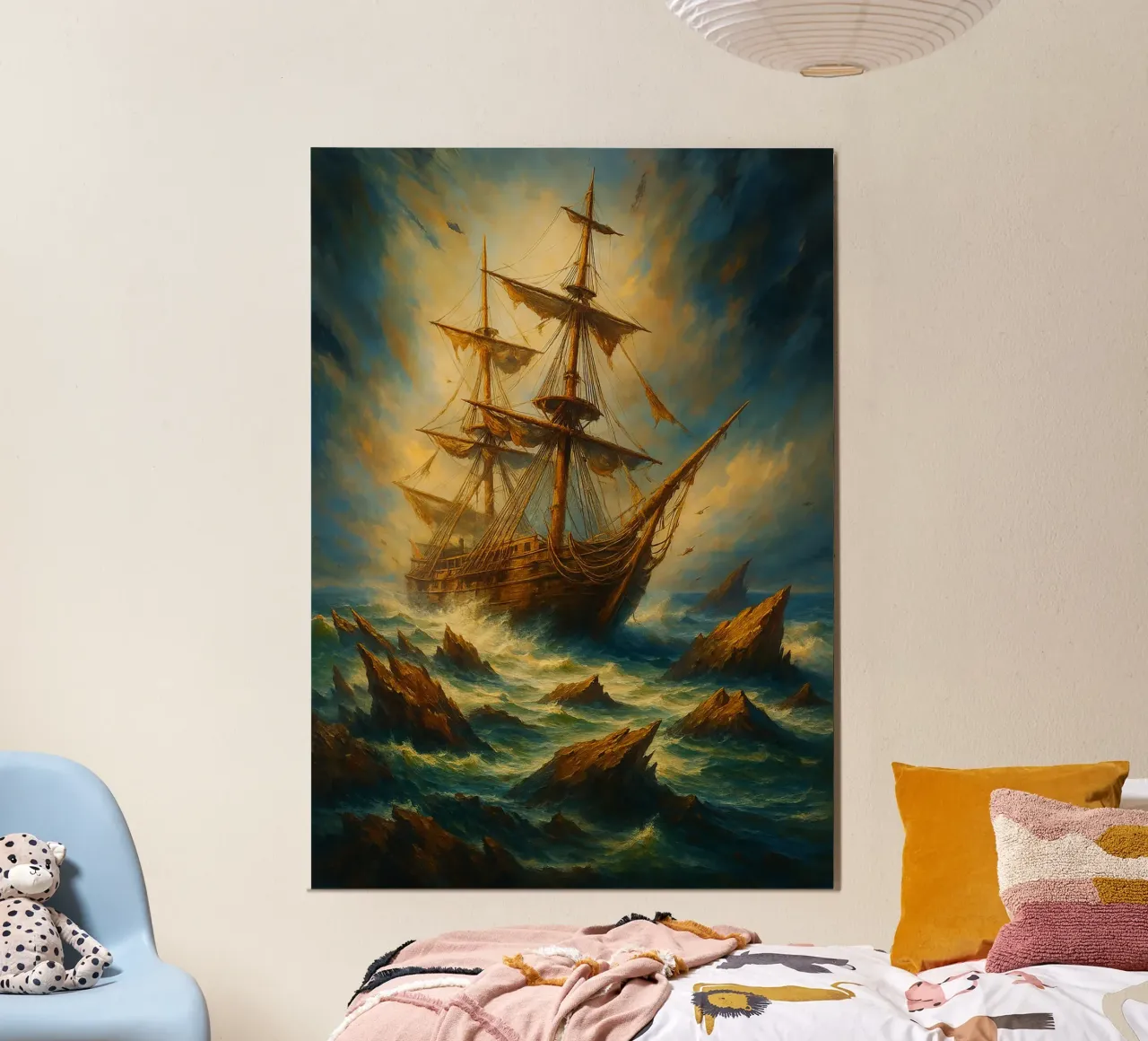 Photographie de la vue du navire Phinisi poster avec cadre en aluminium de landtengs
