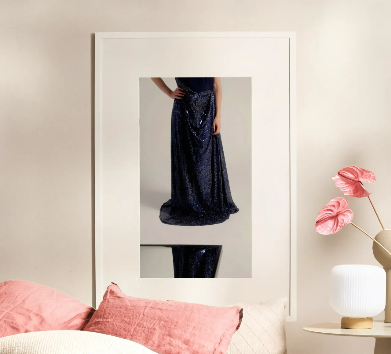 Mermaid elegance 2 poster con telaio in legno da riedelphotoart