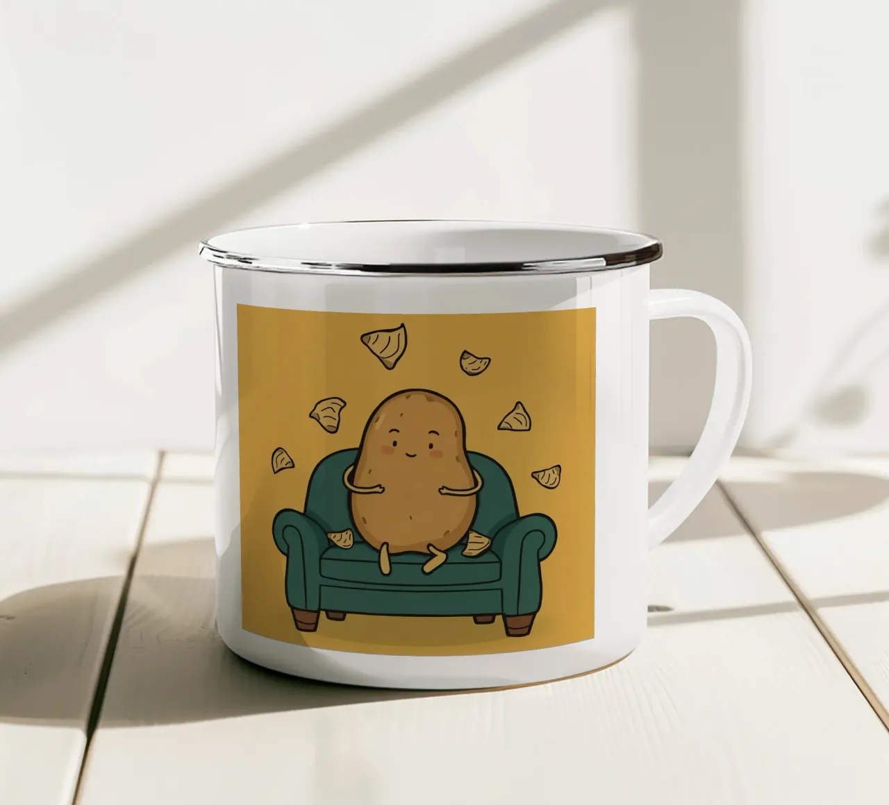 Couch Potato tazza in smalto da DesignDoodle