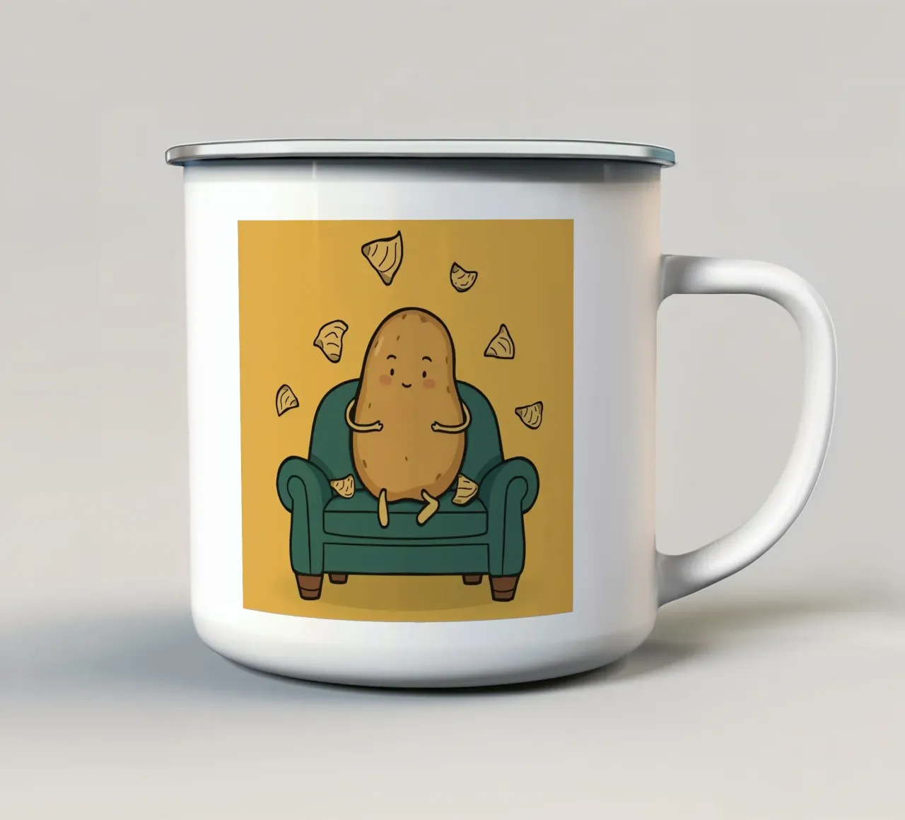 Couch Potato tazza in smalto da DesignDoodle