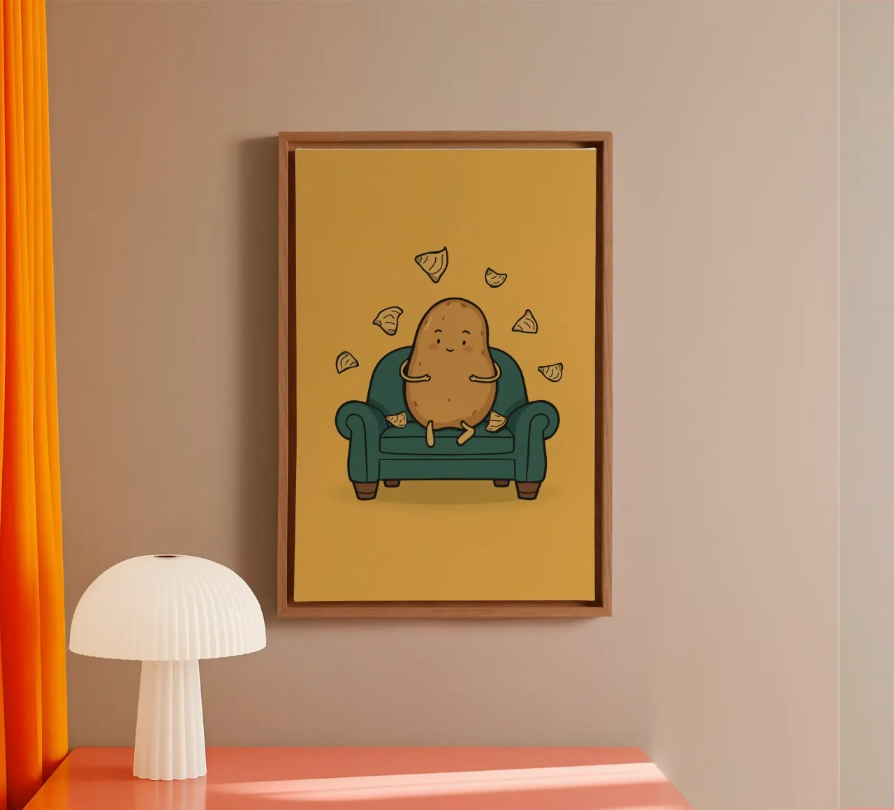 Couch Potato tela con Cornice a cassetta da DesignDoodle