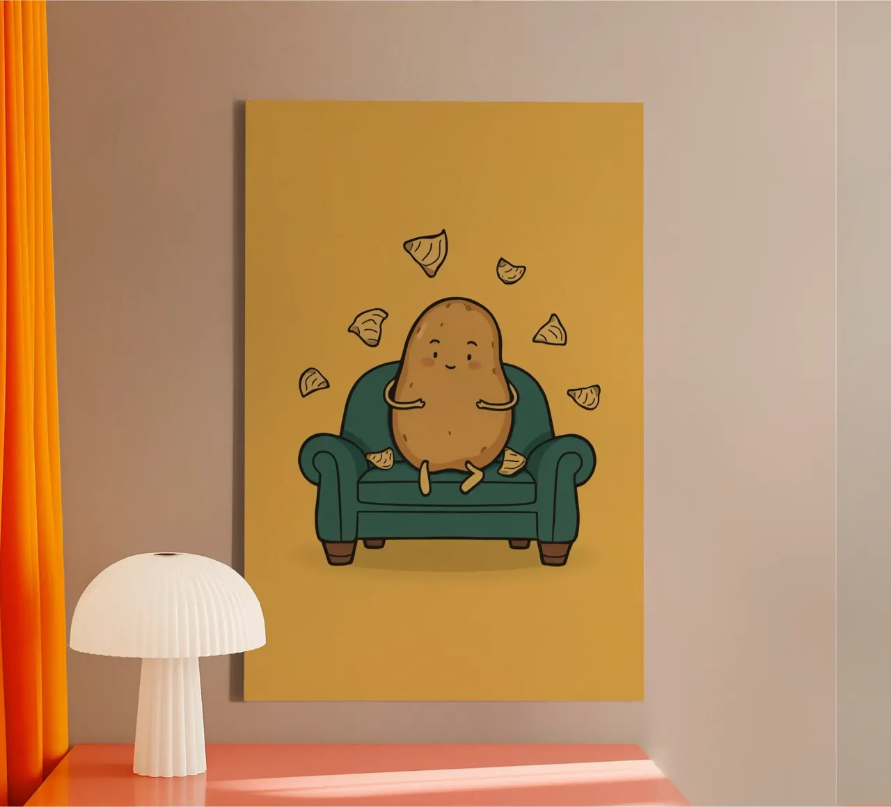 Couch Potato tela con Cornice a cassetta da DesignDoodle