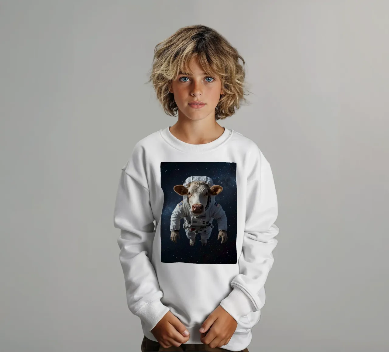 Mucca-stronauta felpa bambino da DesignDoodle