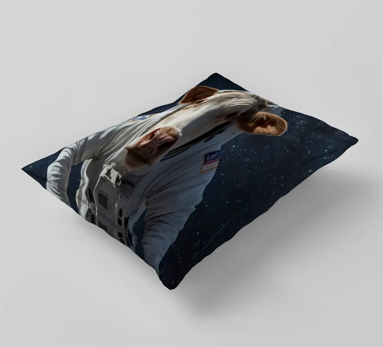 Mucca-stronauta cuscino da DesignDoodle
