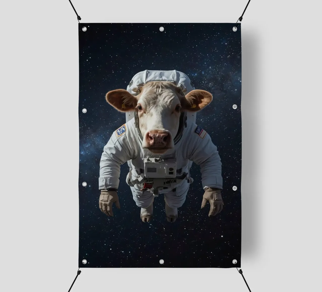 Mucca-stronauta telo in pvc da DesignDoodle