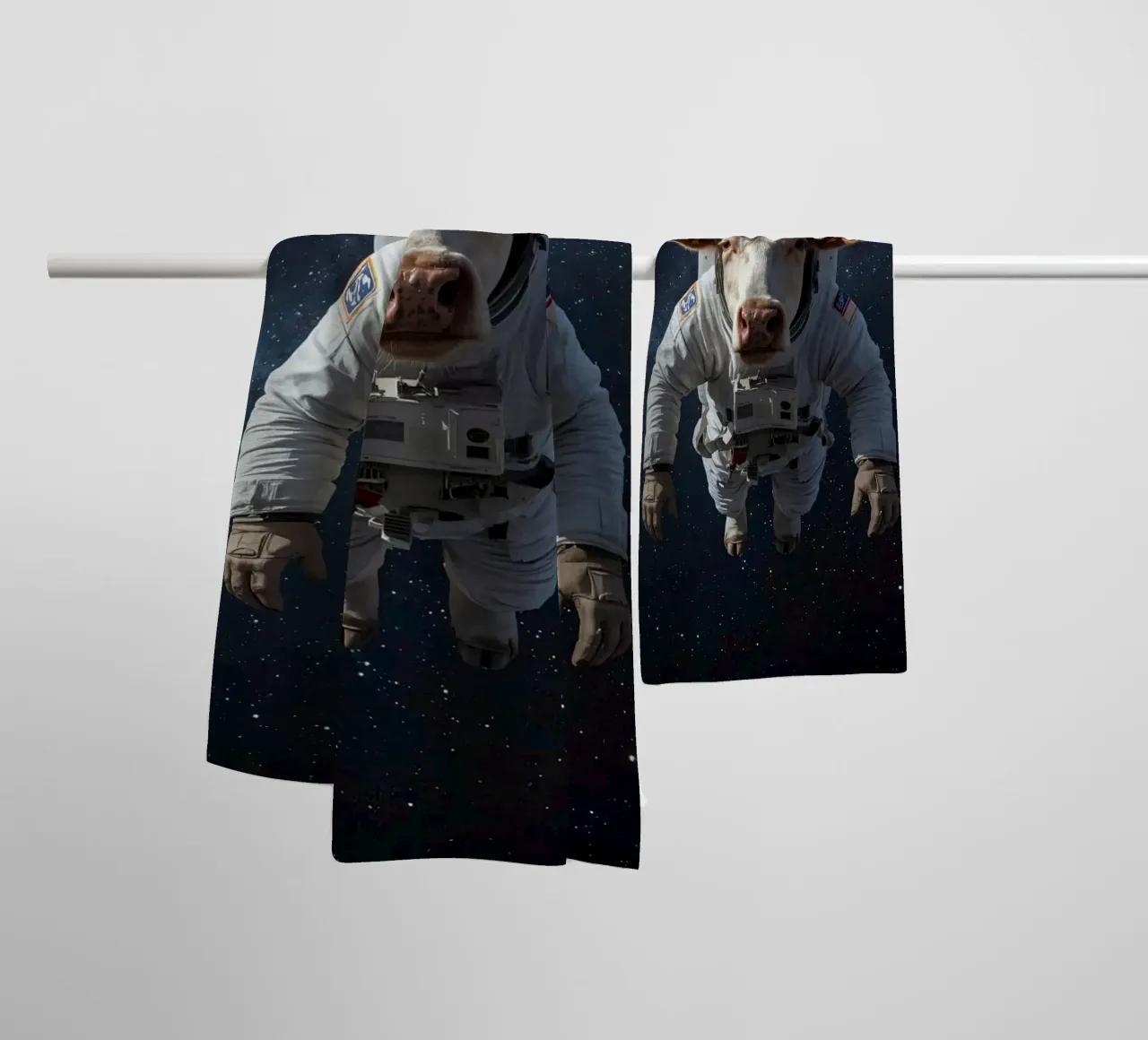 Mucca-stronauta asciugamano da bagno da DesignDoodle