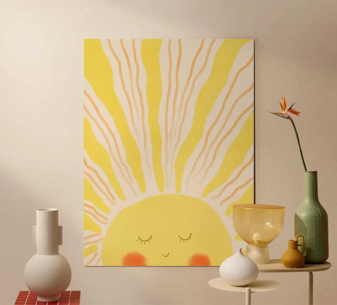 Il Sole poster con telaio in alluminio da Indigo Rain