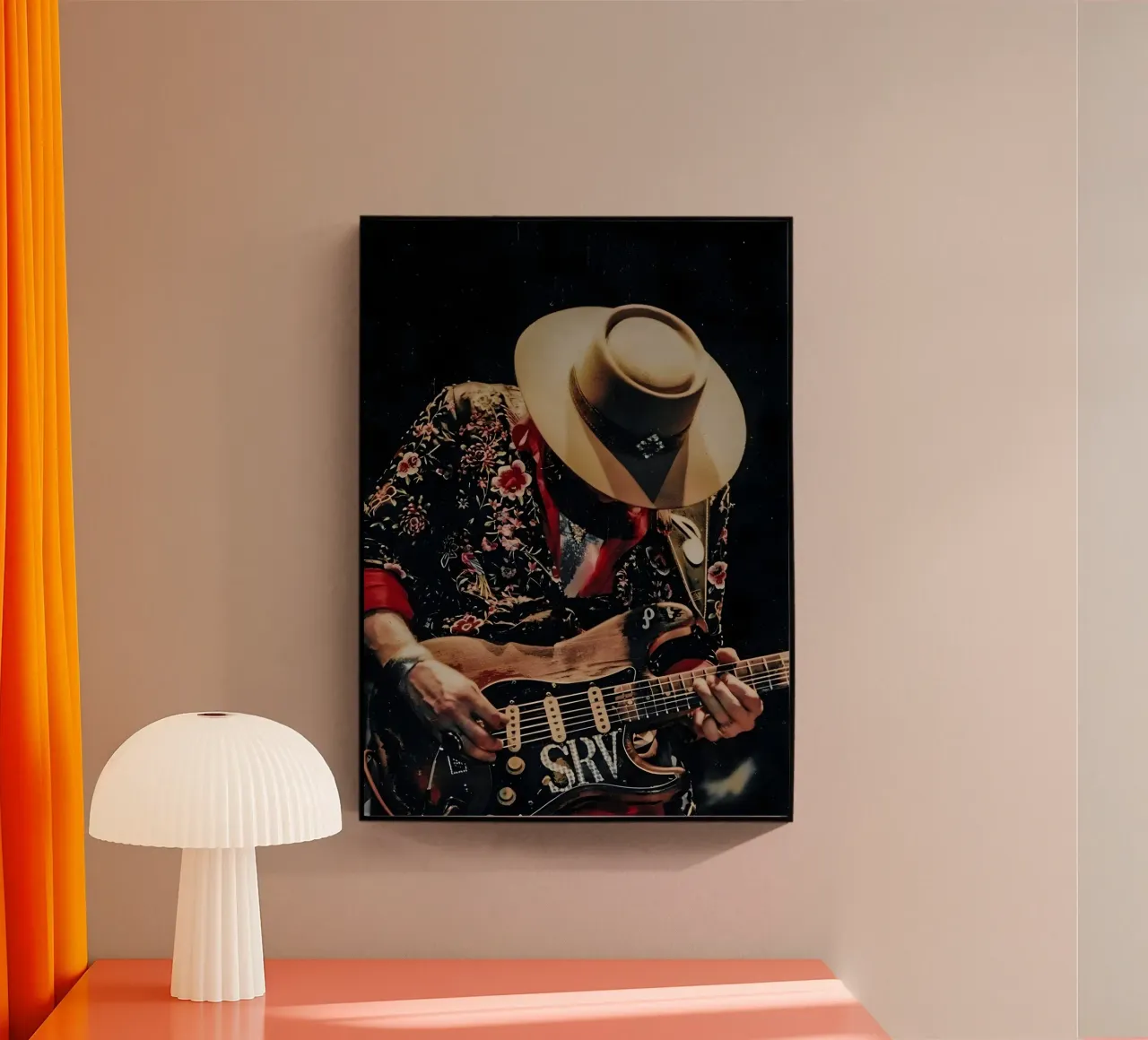 Stevie Ray Vaughan plexiglass da Low poly art