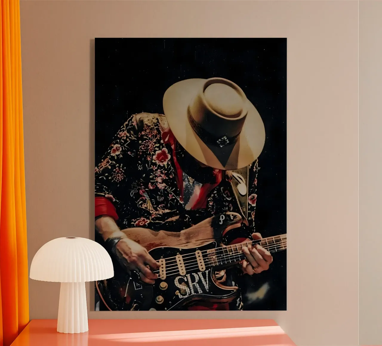 Stevie Ray Vaughan plexiglass da Low poly art