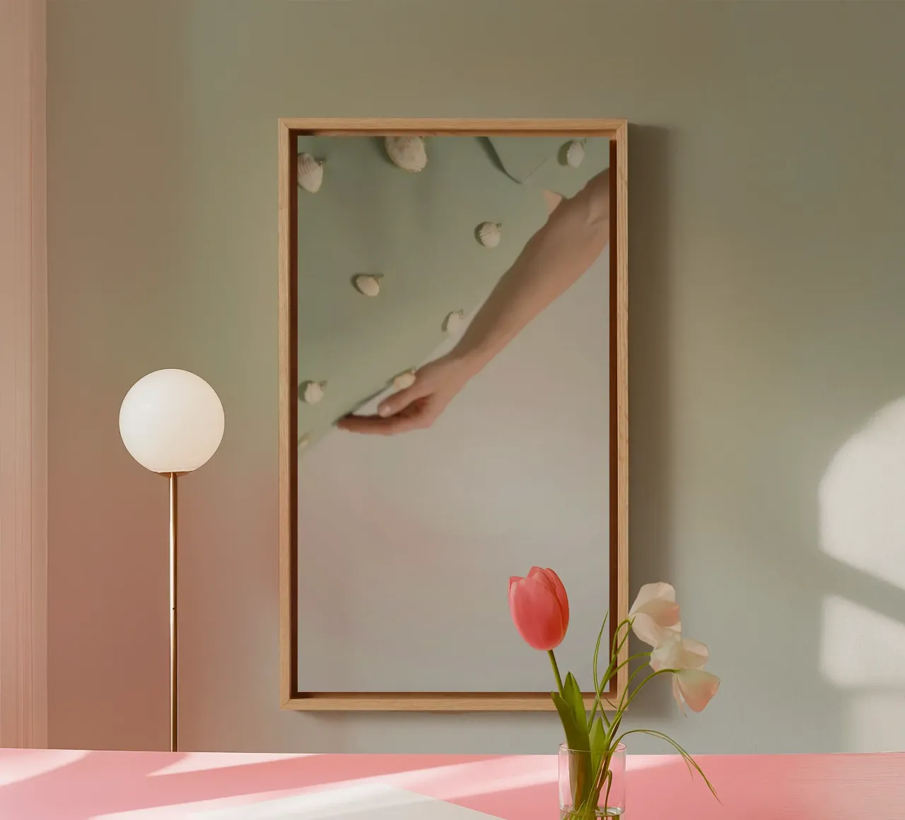 Coastal-inspired statement canvas with Floater frame by riedelphotoart