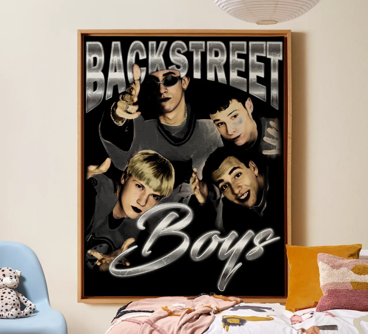Backstreet Boys Pop tela con Cornice a cassetta da grass.studio_