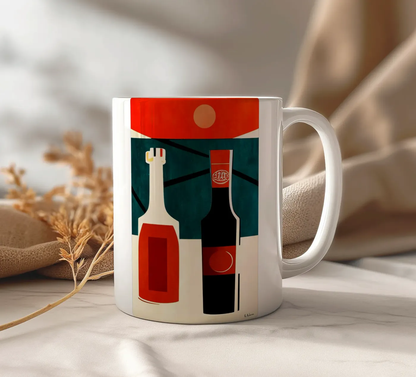 Cin Cin! ceramic mug by Bo Anderson