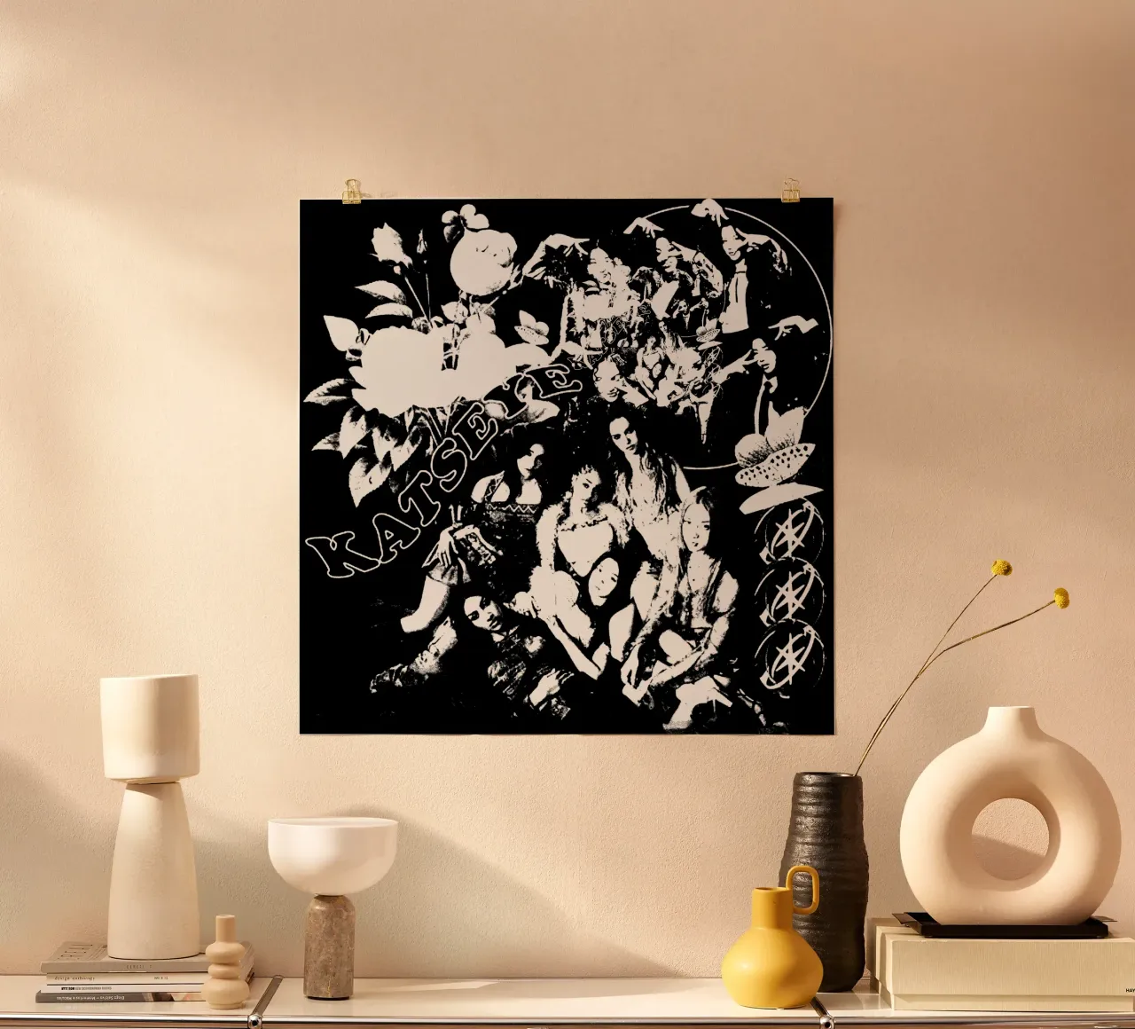 Sagoma di Katseye Pop poster con telaio in legno da eliouxence