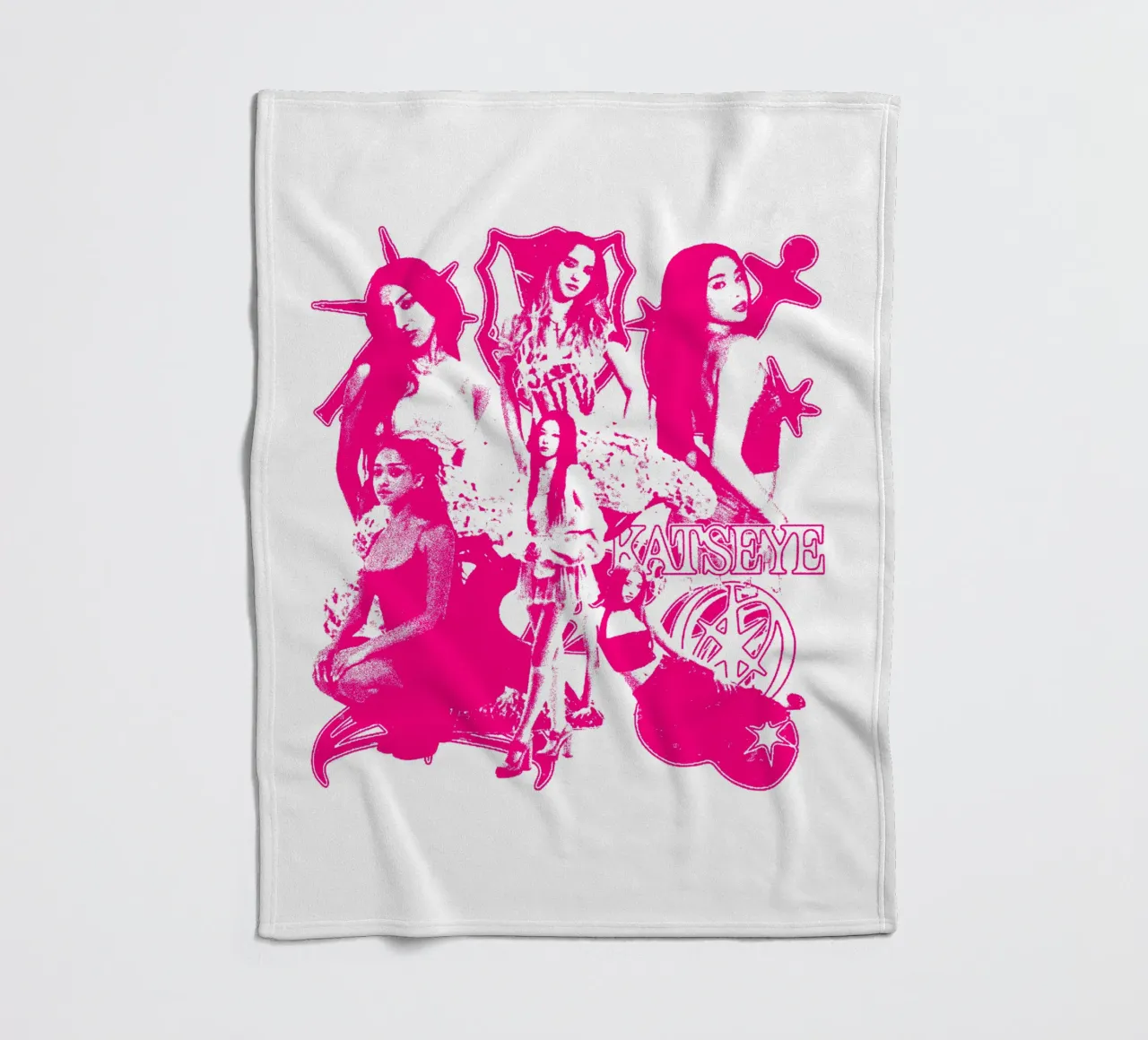 SIlhouette Katseye Dansa Pop Fleecedecke von eliouxence