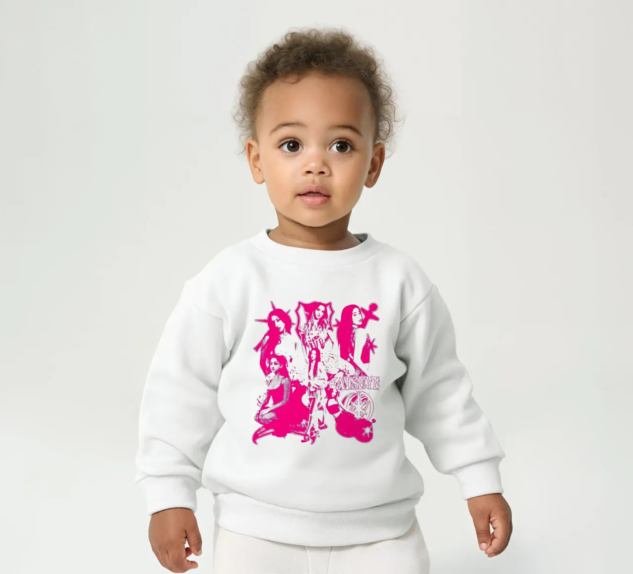SIlhouette Katseye Dansa Pop felpa neonato da eliouxence
