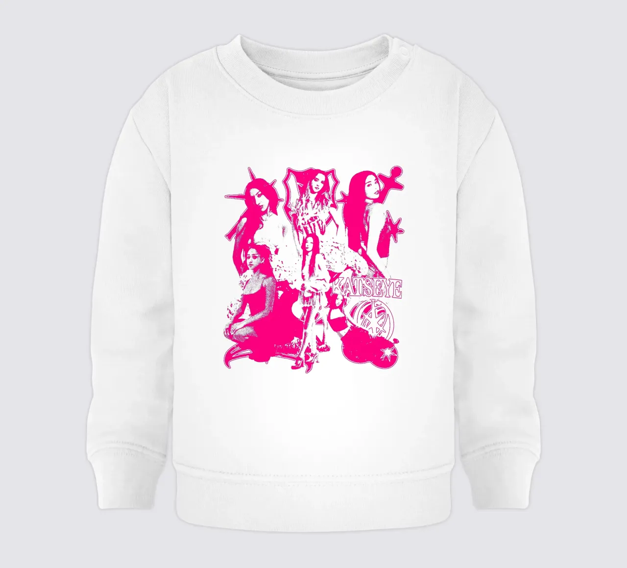 SIlhouette Katseye Dansa Pop felpa neonato da eliouxence