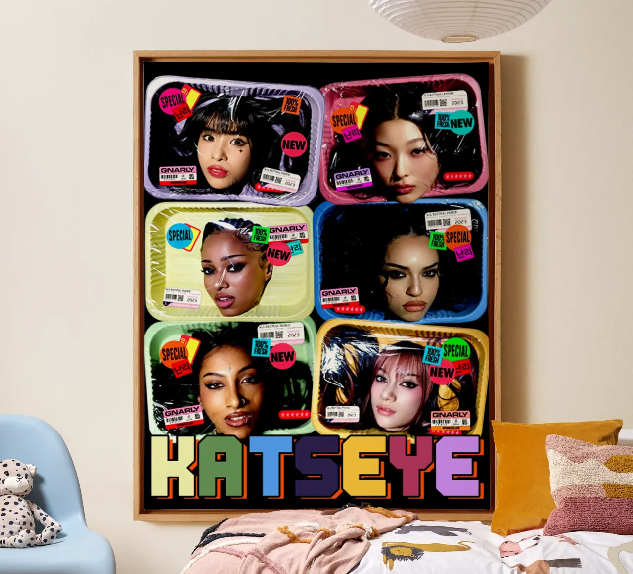 Frame Katseye Dansa canvas met Baklijst van eliouxence