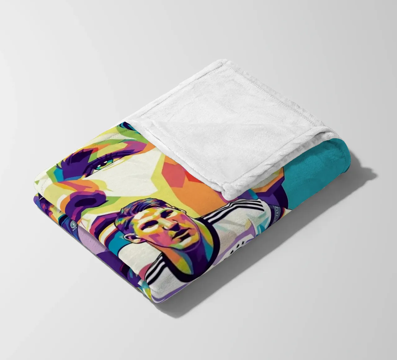 Ritratto pop art di Bastian Schweinsteiger coperta in pile da Hantamrata