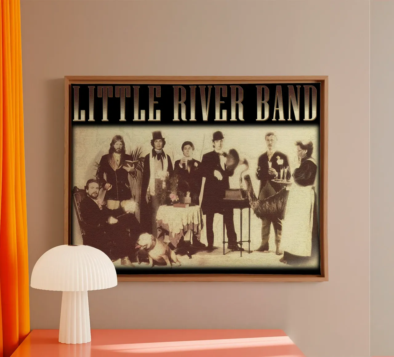 SIlhouette Little River Band Rock tela con Cornice a cassetta da igoshdesigns