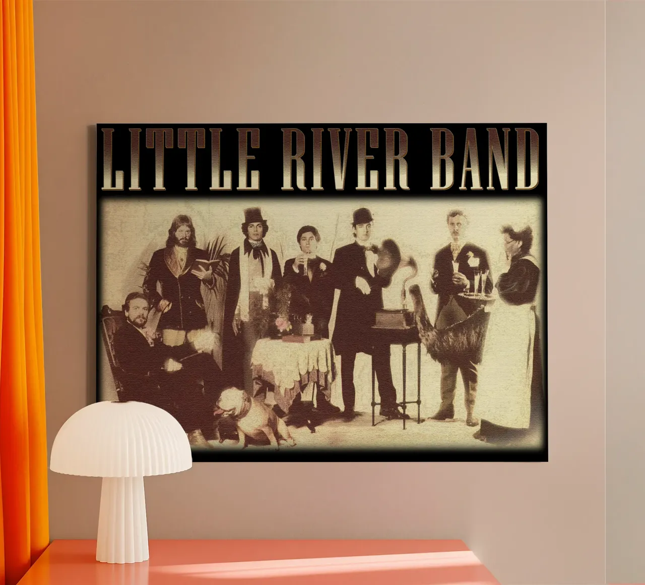SIlhouette Little River Band Rock tela con Cornice a cassetta da igoshdesigns