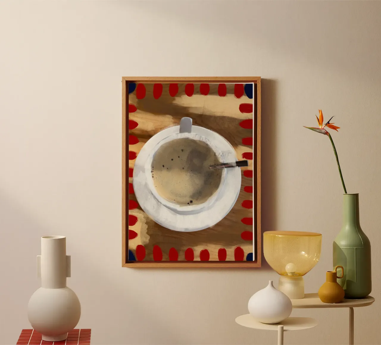 Cup of Coffee canvas met Baklijst van Filiz Sieben