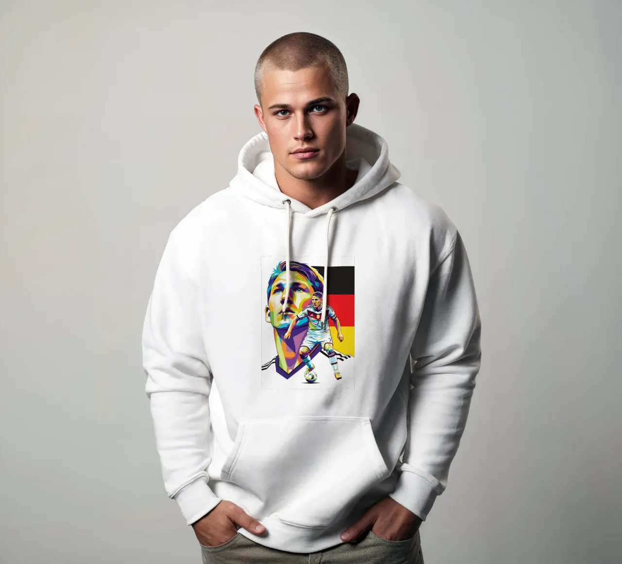 Bastian Schweinsteiger pop art felpa con cappuccio da Hantamrata