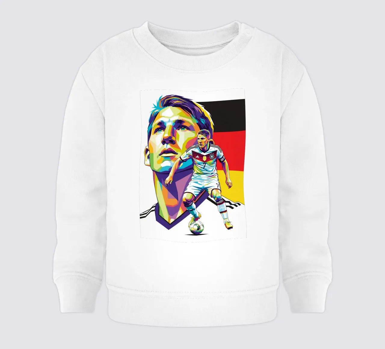 Bastian Schweinsteiger pop art felpa neonato da Hantamrata