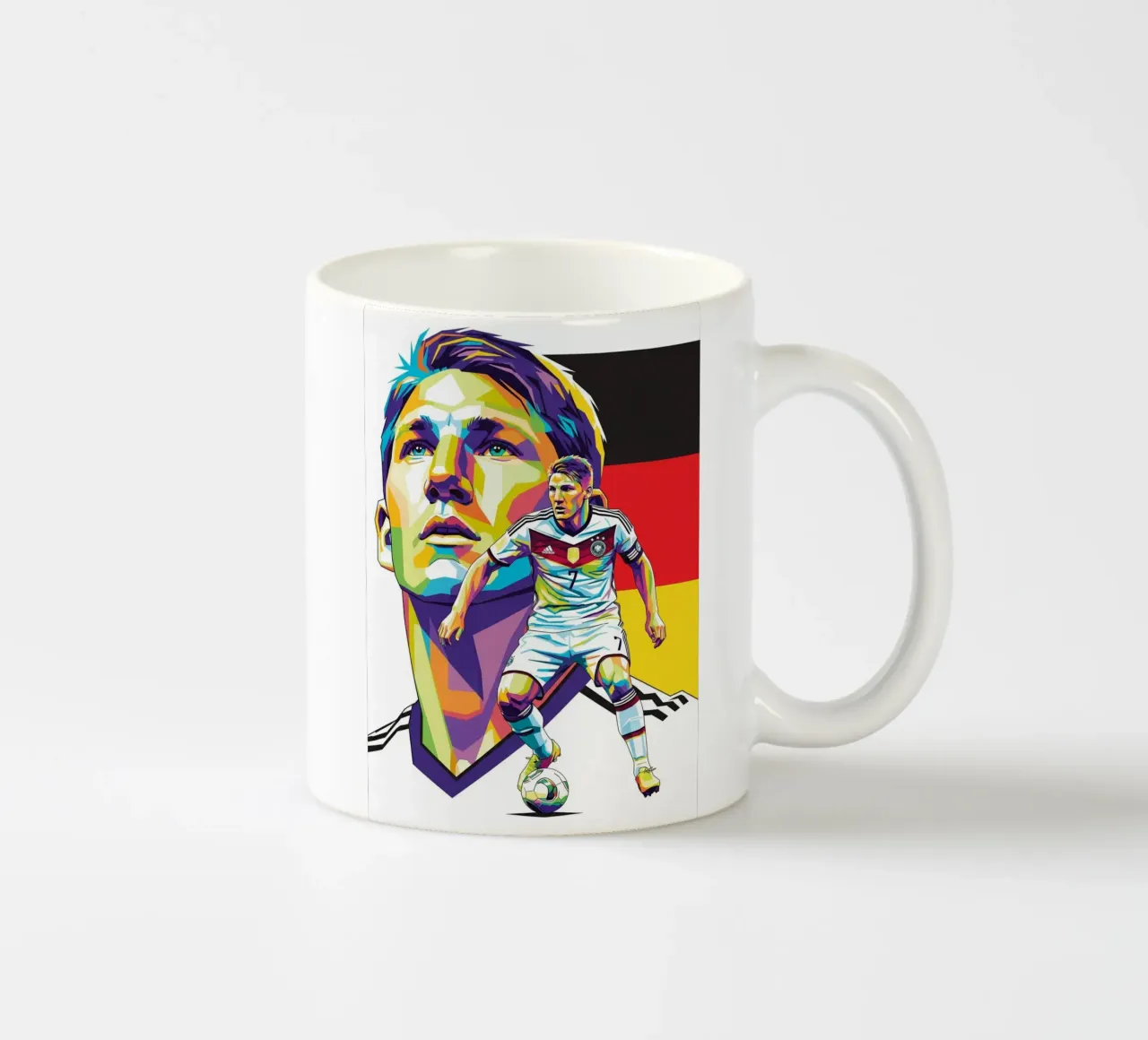 Bastian Schweinsteiger pop art tazza in ceramica da Hantamrata