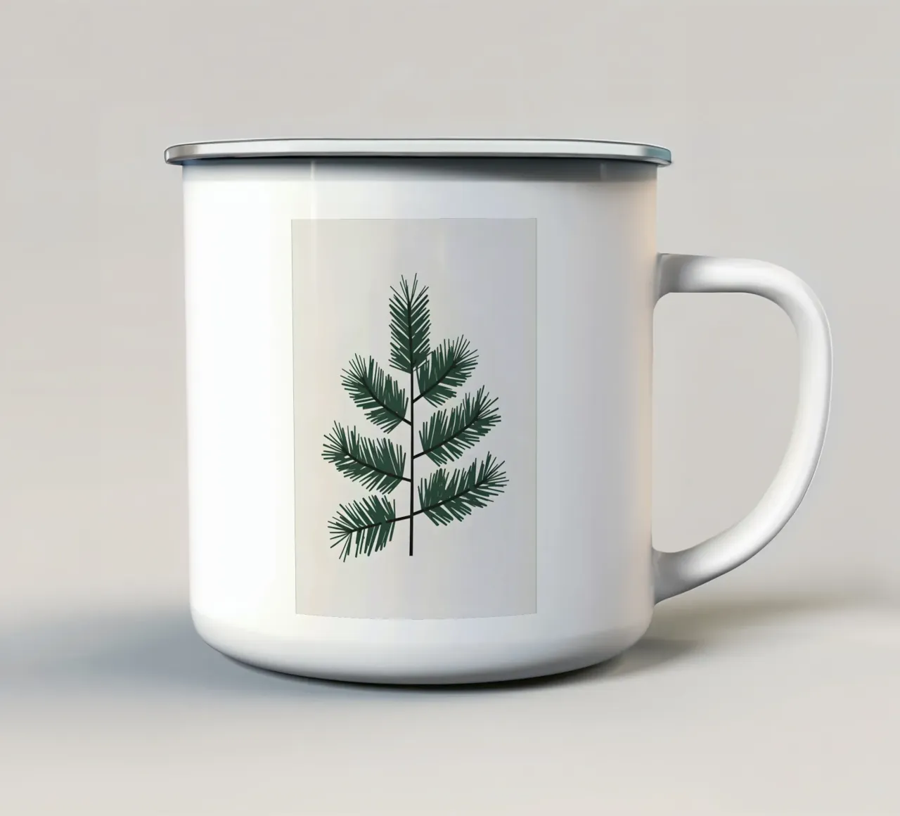 Ramo dei pini tazza in smalto da Botanical Gallery