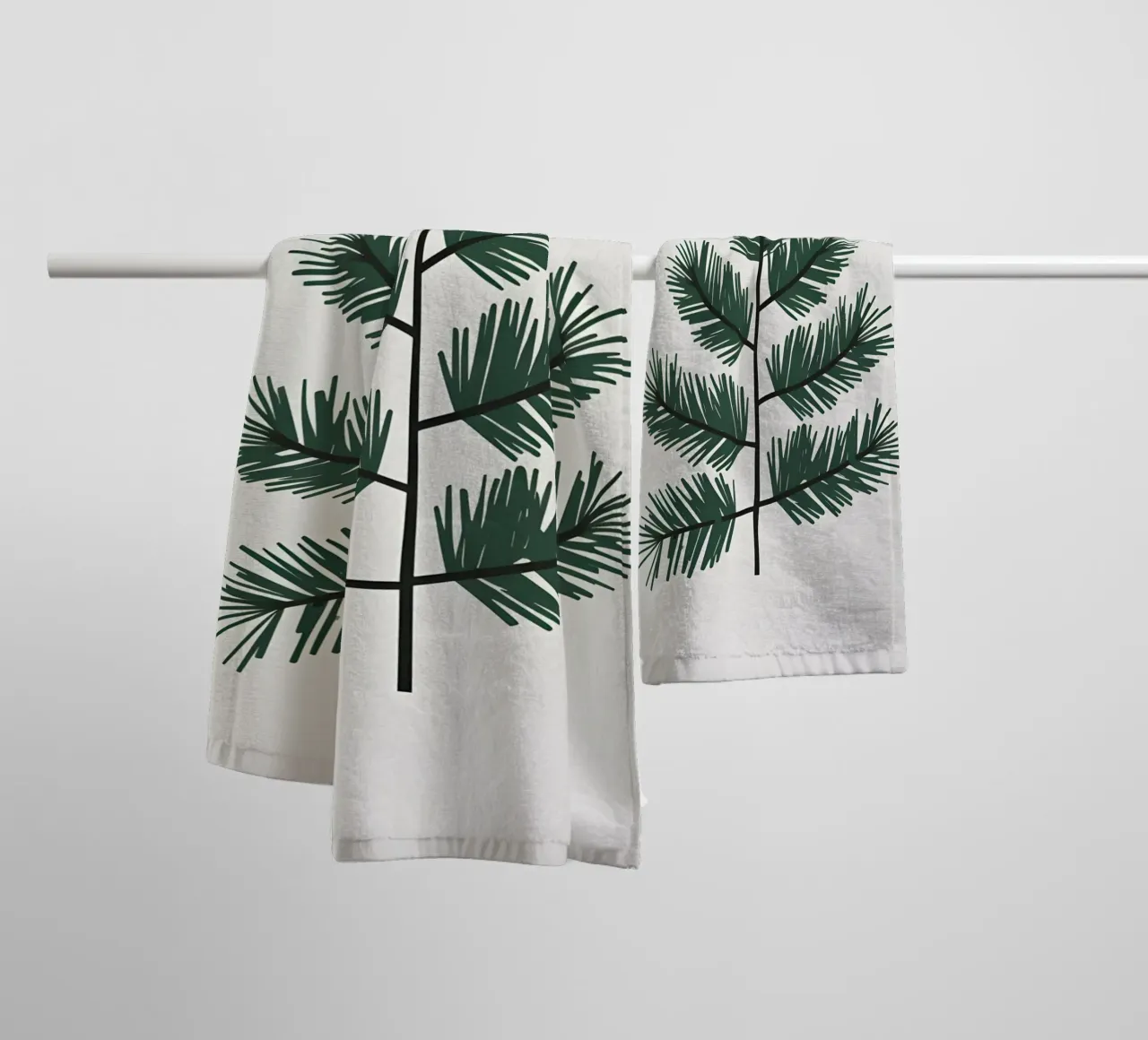Pine Branch towel by Botanical Gallery