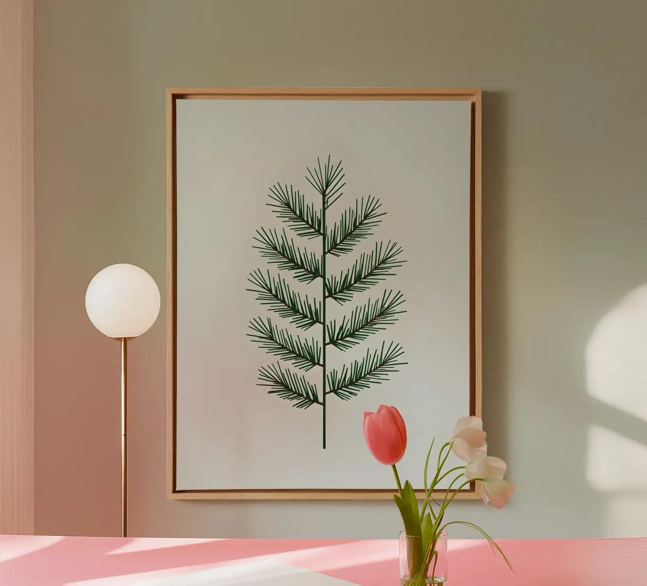 Dennentak canvas met Baklijst van The Green Room