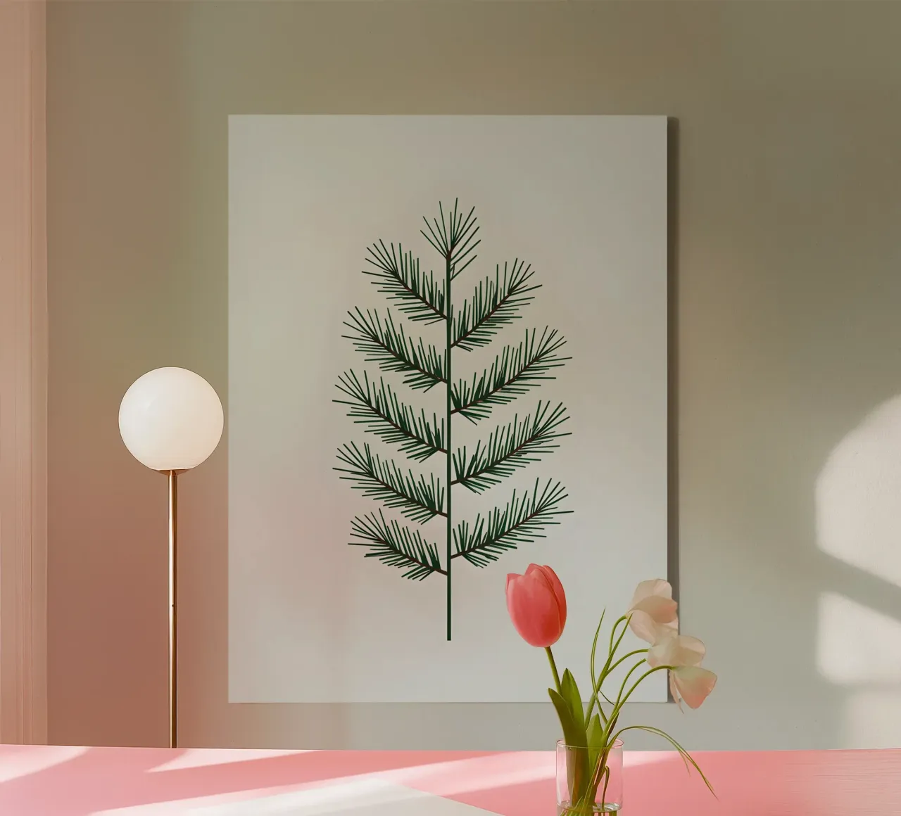 Dennentak canvas met Baklijst van The Green Room