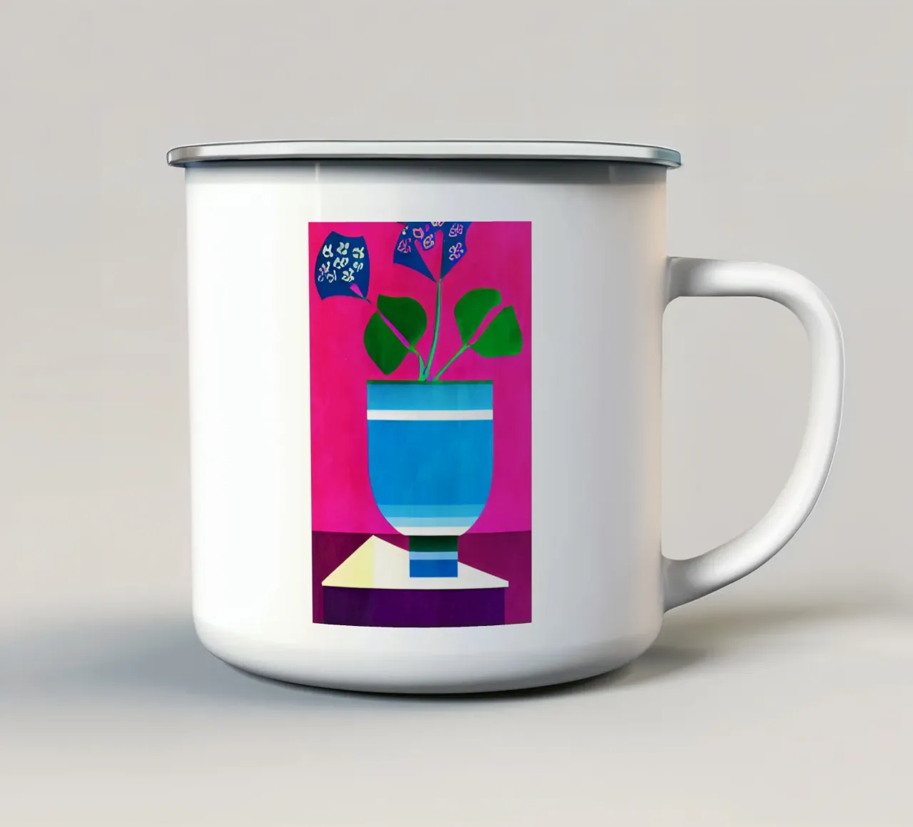 Beautiful Flowers tazza in smalto da Bo Anderson