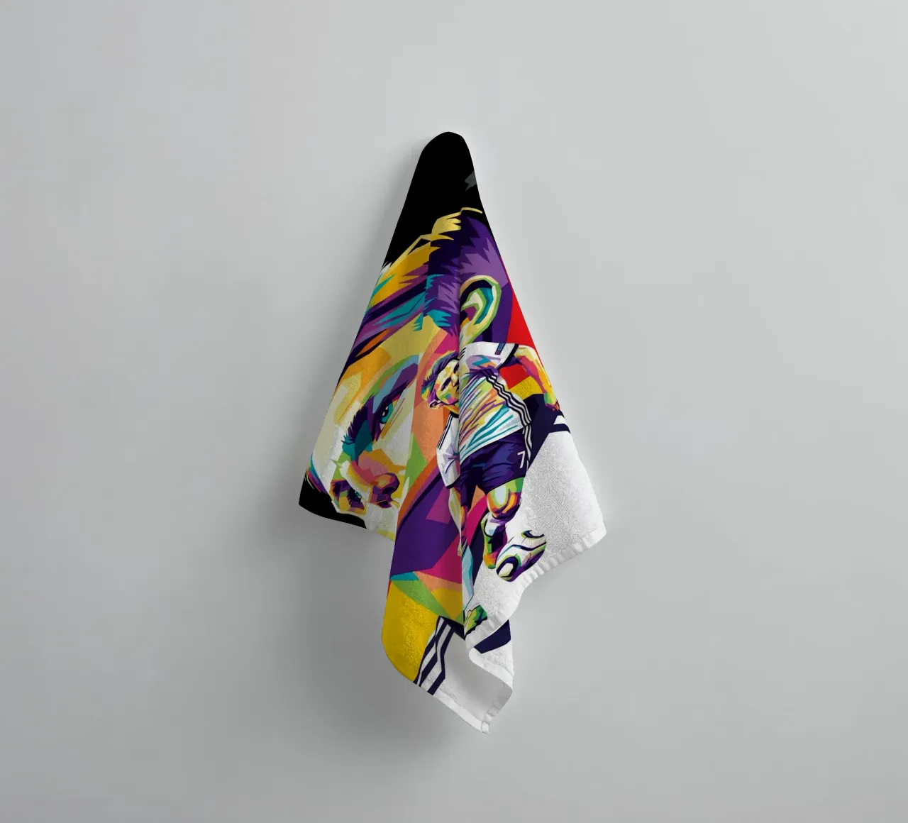 Bastian Schweinsteiger coloré pop art serviette de bain de Hantamrata