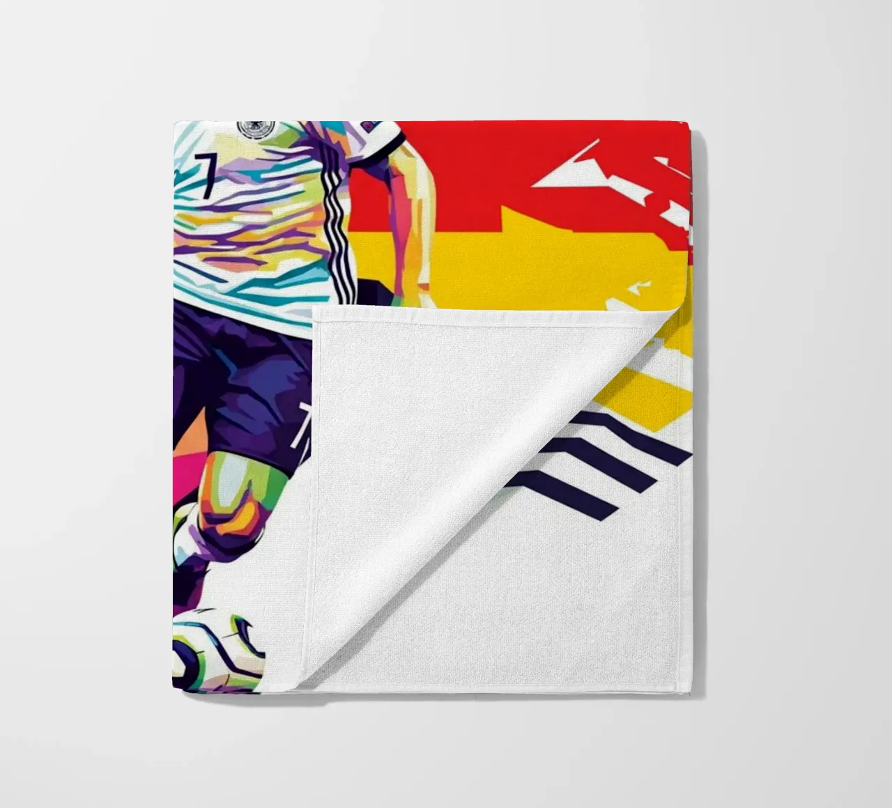 Bastian Schweinsteiger colorato pop art telo mare da Hantamrata
