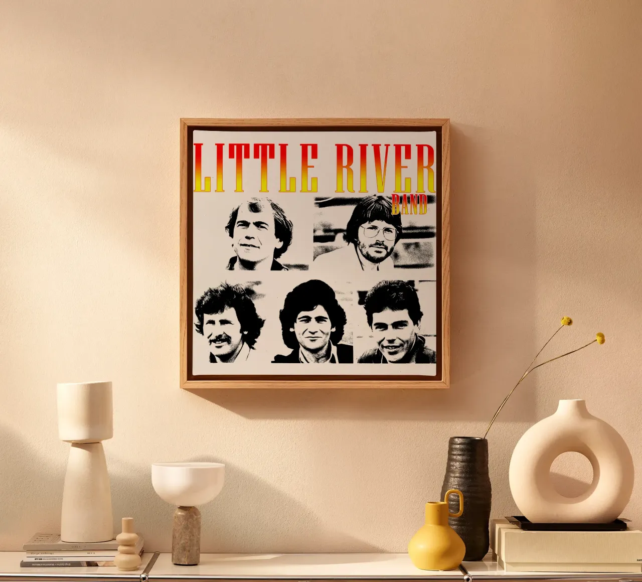 Silhouette Face Little River Band canvas with Floater frame by igoshdesigns