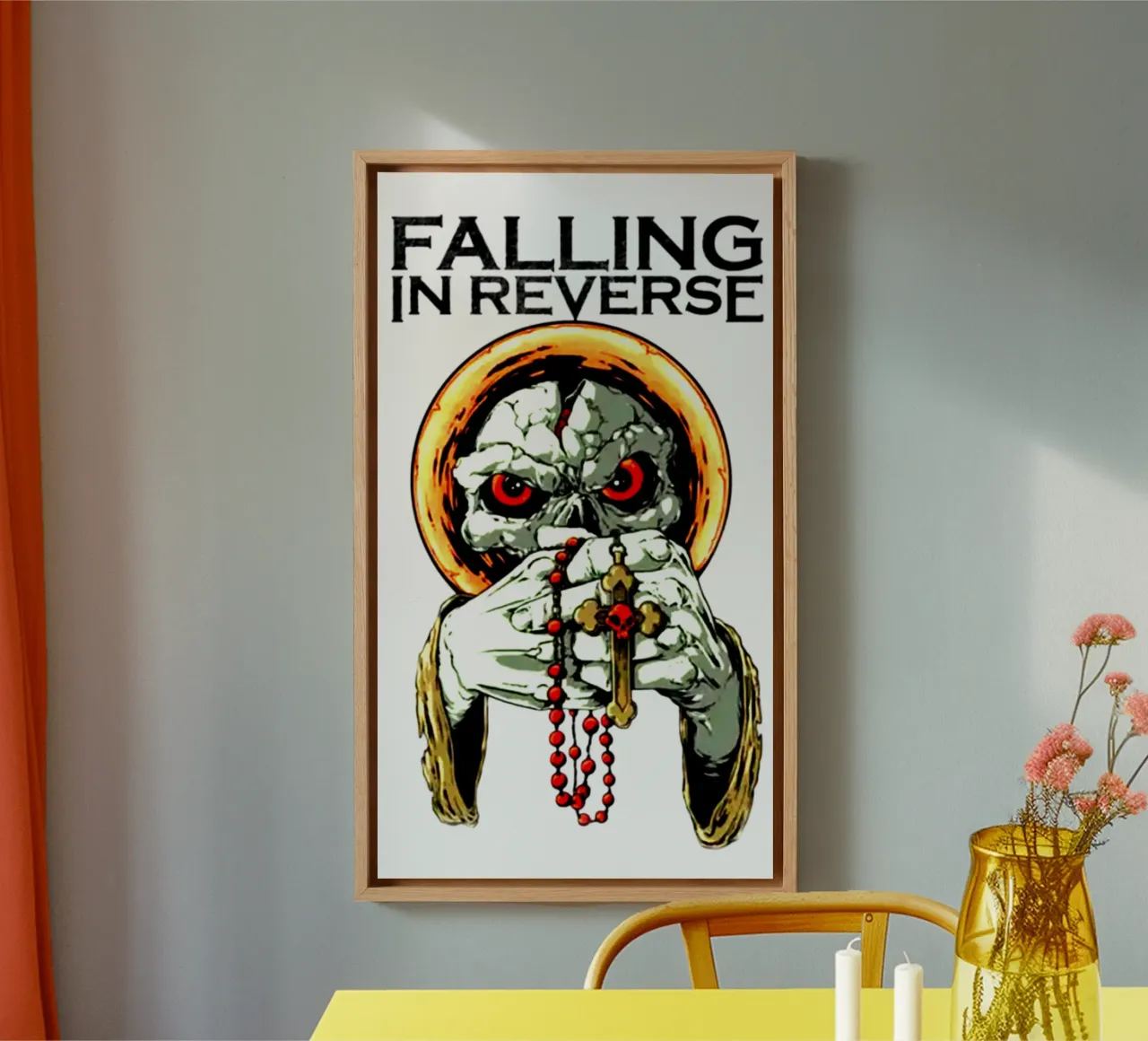 Falling In Reverse Post-hardcore lienzo con Marco flotante de mannys_artt