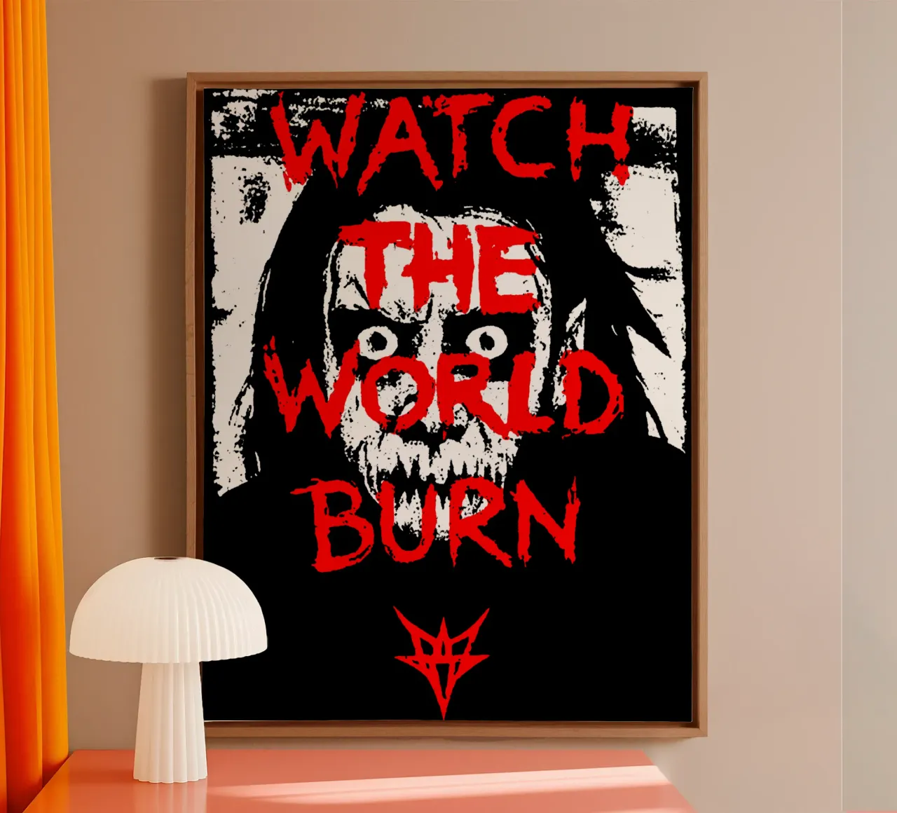 Watch The World Burn Falling In Reverse Leinwand mit Schattenfugenrahmen von mannys_artt