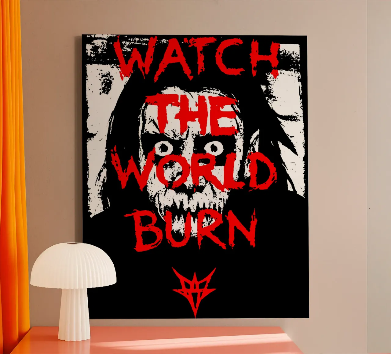 Watch The World Burn Falling In Reverse Leinwand mit Schattenfugenrahmen von mannys_artt