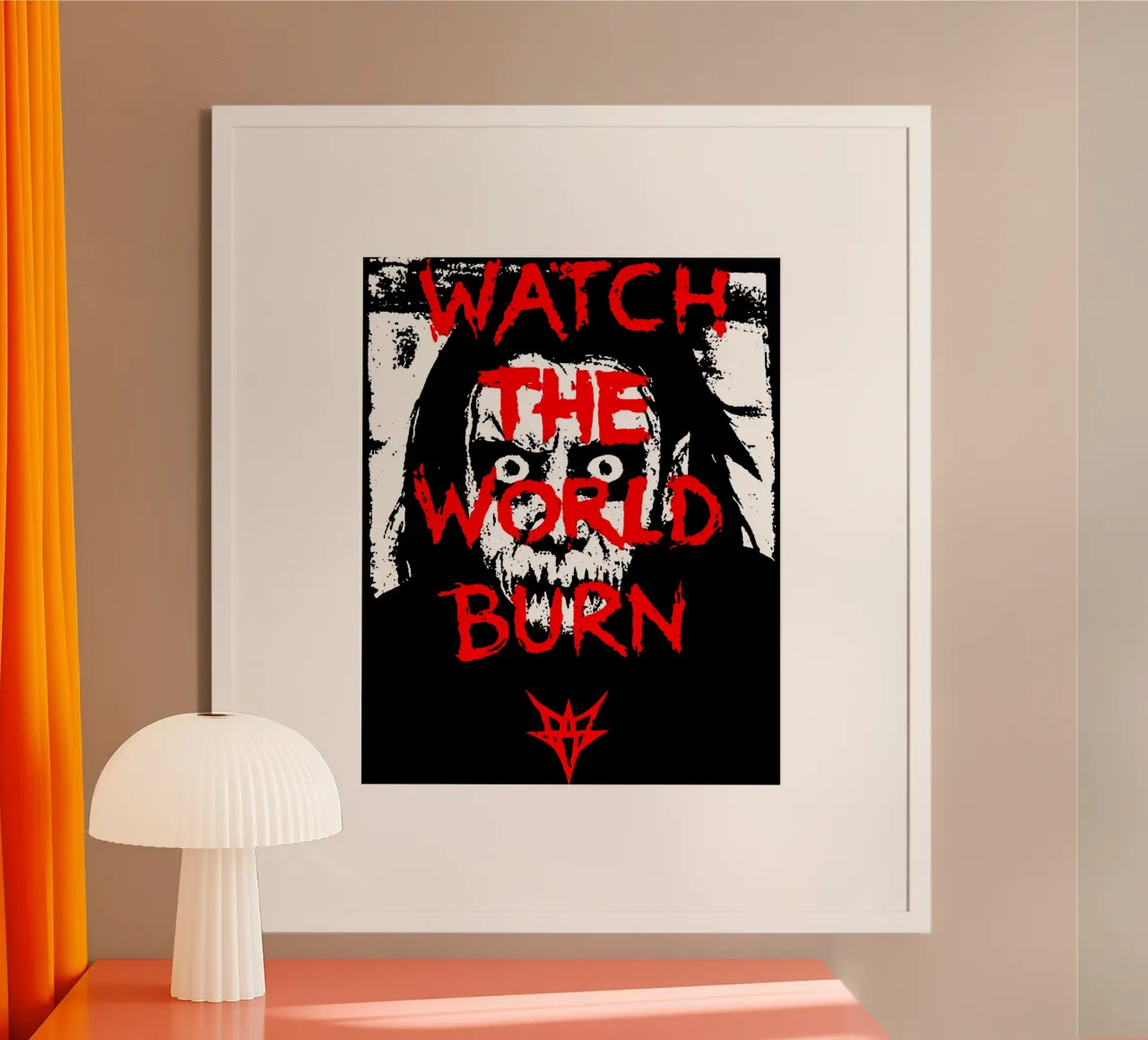 Guardare il mondo bruciare cadendo all'indietro poster da mannys_artt