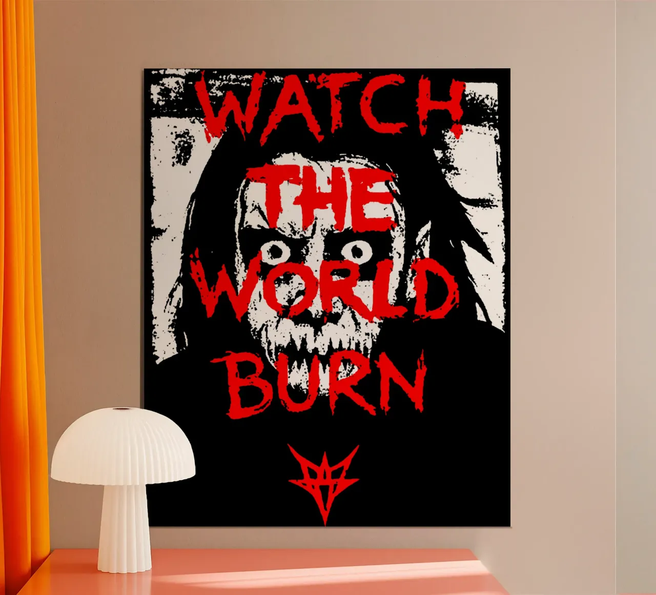 Guardare il mondo bruciare cadendo all'indietro poster da mannys_artt