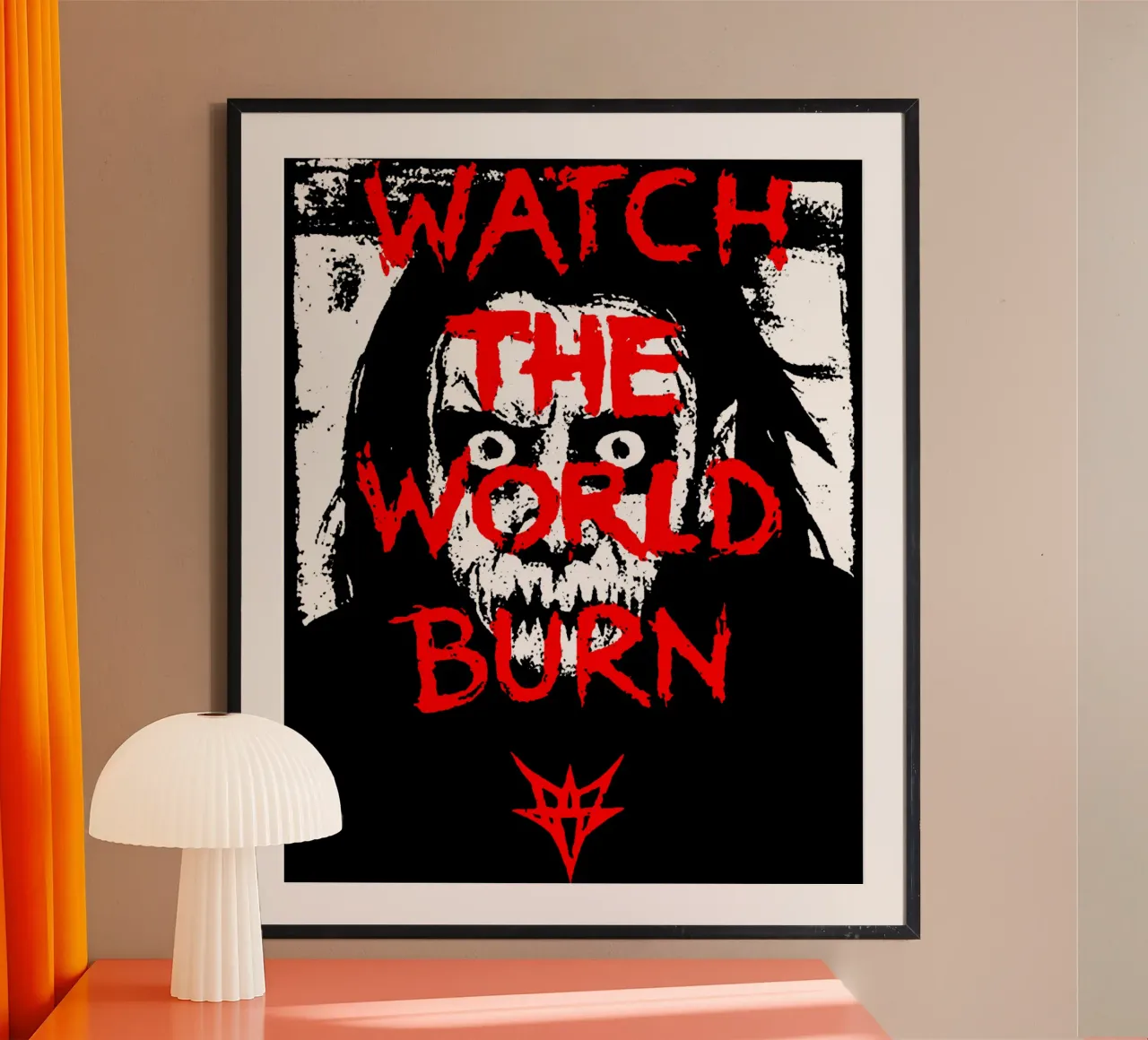 Guardare il mondo bruciare cadendo all'indietro poster da mannys_artt
