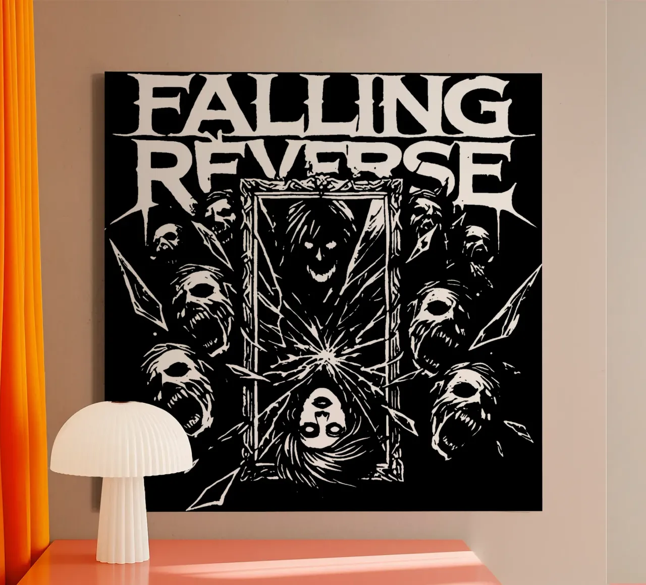 Metalcore Falling in Reverse lienzo con Marco flotante de mannys_artt